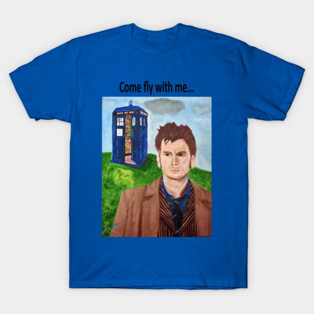 The Doctor & TARDIS T-Shirt by jessmasterfrey